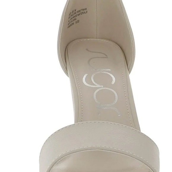 New Sugar Womens Machelene Faux Leather Almond Toe Block Heels size 8 1/2 - Picture 3 of 3